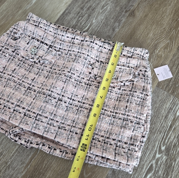 Wild Fable Tweed Boucle Tiny Tank Crop Top & Skort Set Pink NWT Skirt Spring - Picture 16 of 16